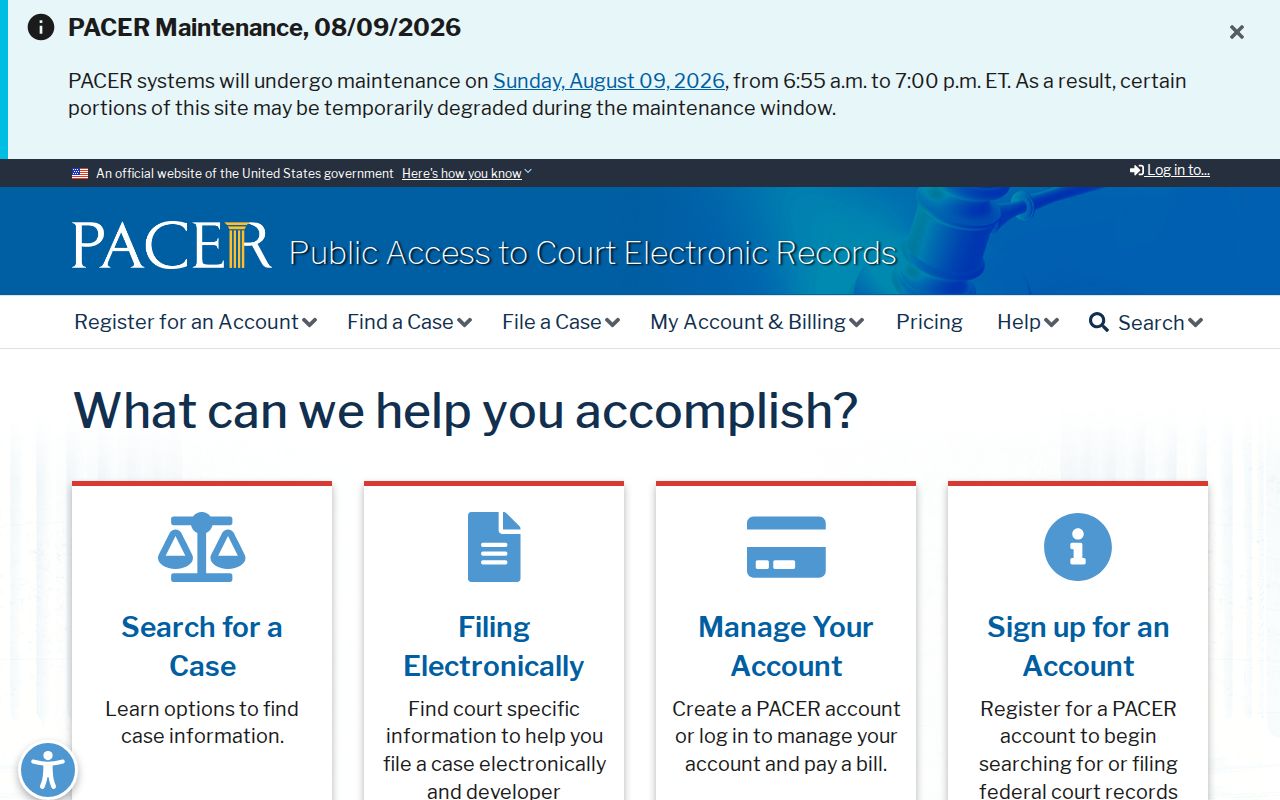 Kaufman County criminal records federal PACER portal